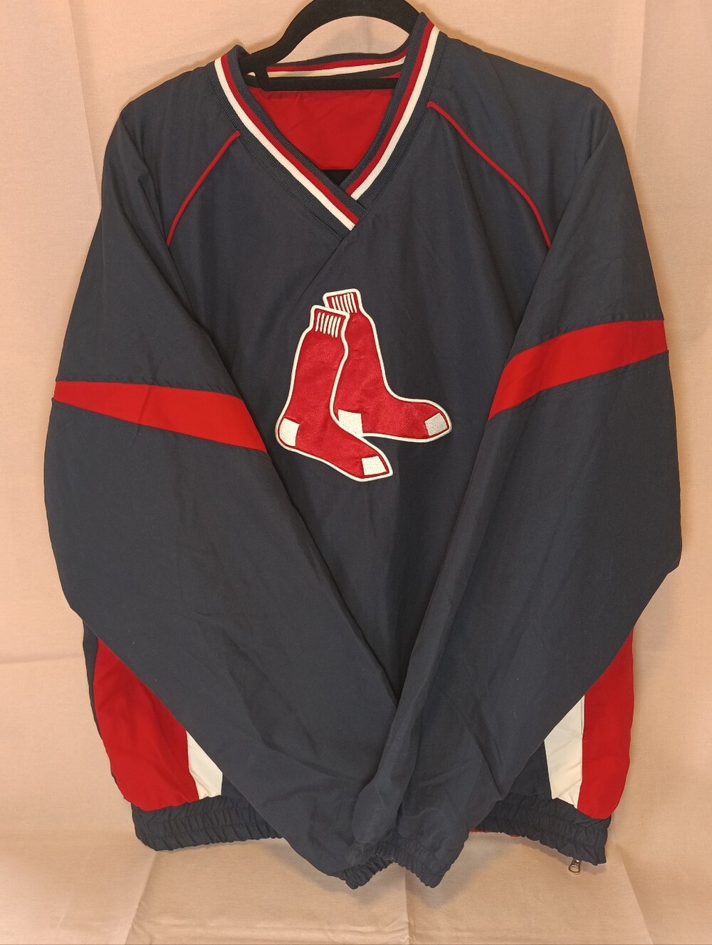 Vintage G-III Sports MLB Boston Red Sox Reversible Pullover Windbreaker Jacket